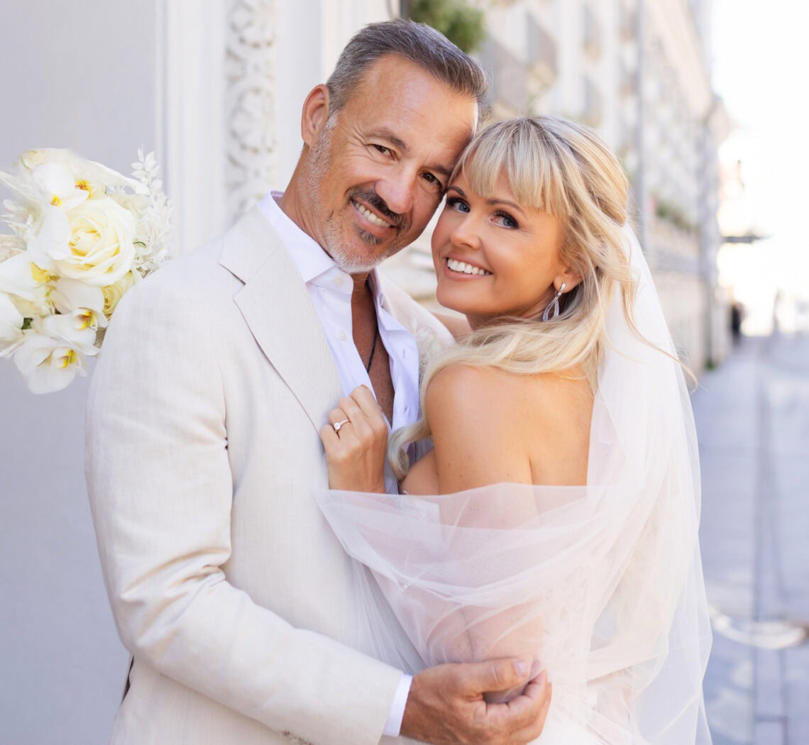 Krõõt Tarkmeele tehtud pilt pruutpaarist nende pulmapäeval.