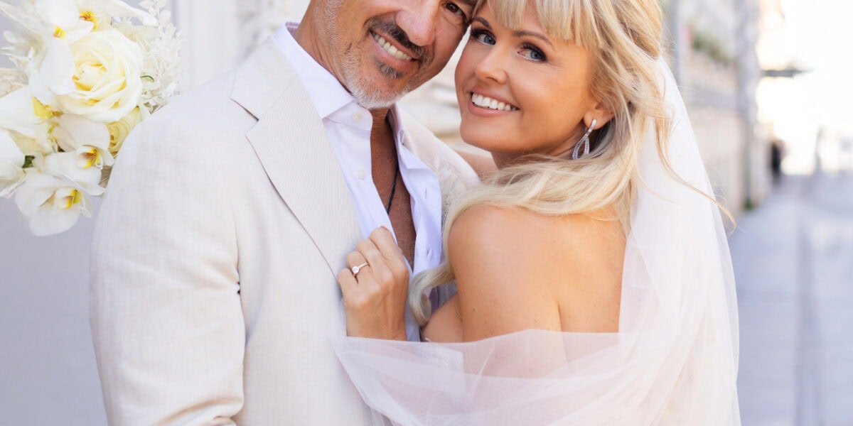 Krõõt Tarkmeele tehtud pilt pruutpaarist nende pulmapäeval.